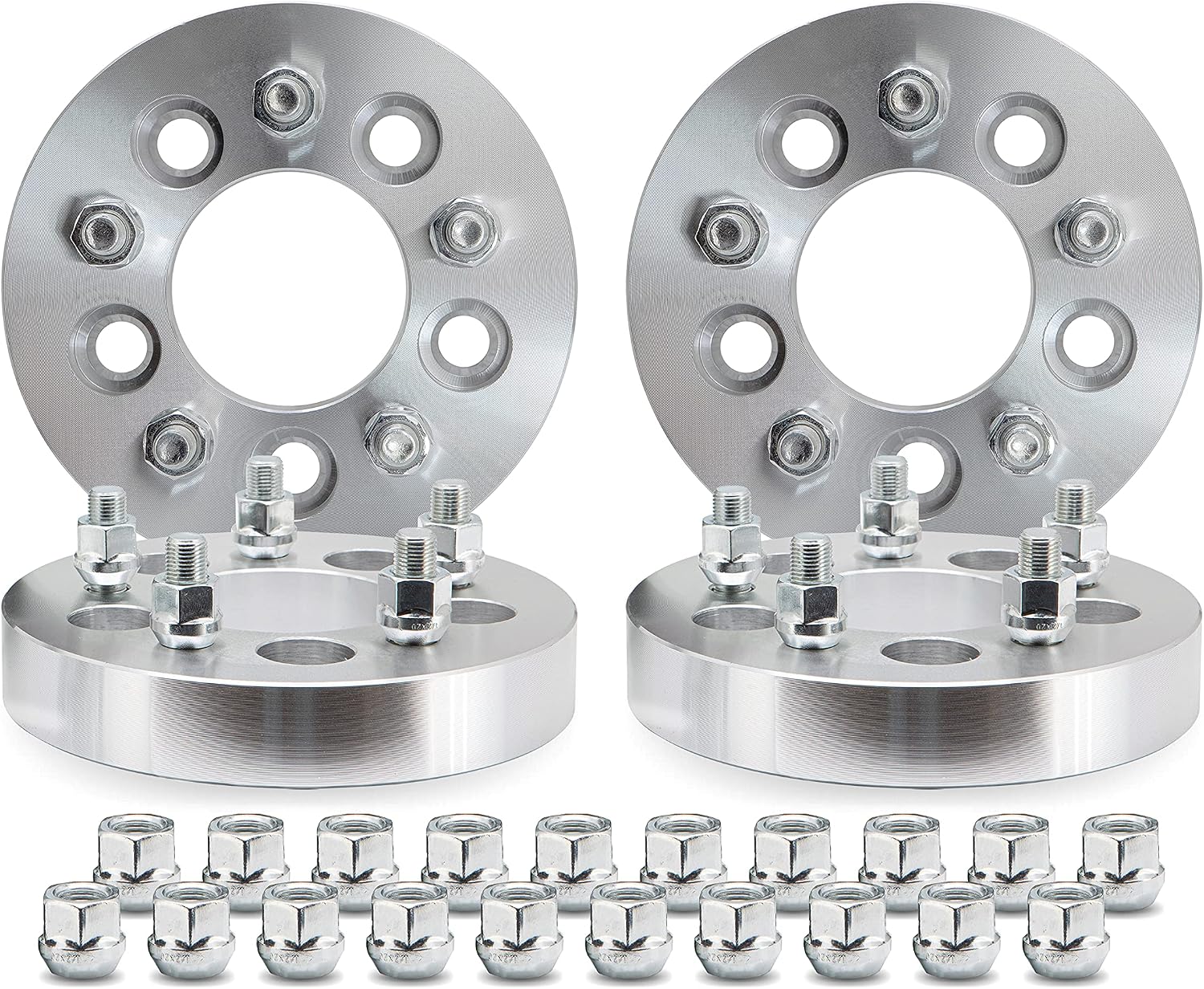 Topline Products Wheel Adapters | Converts 5x5.50 (139.7mm) to 5x4.50 (114.3mm) | 77.8mm Center Bore with 12x1.50 Studs | 1.25" Thickness | Machined..